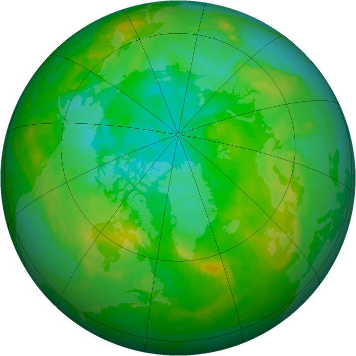 Arctic ozone map for 03 August 1979